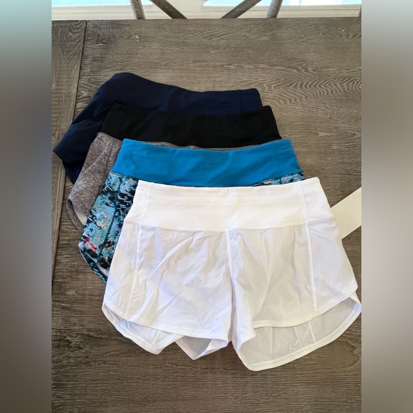 Set of four lululemon shorts - size 6